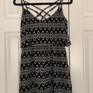 Black and White Printed Dress
